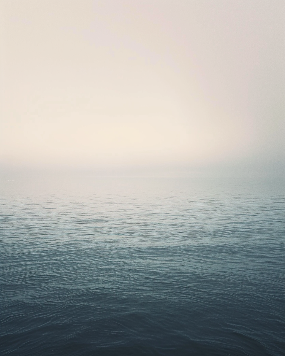 soothing, etherial ocean and sky image.